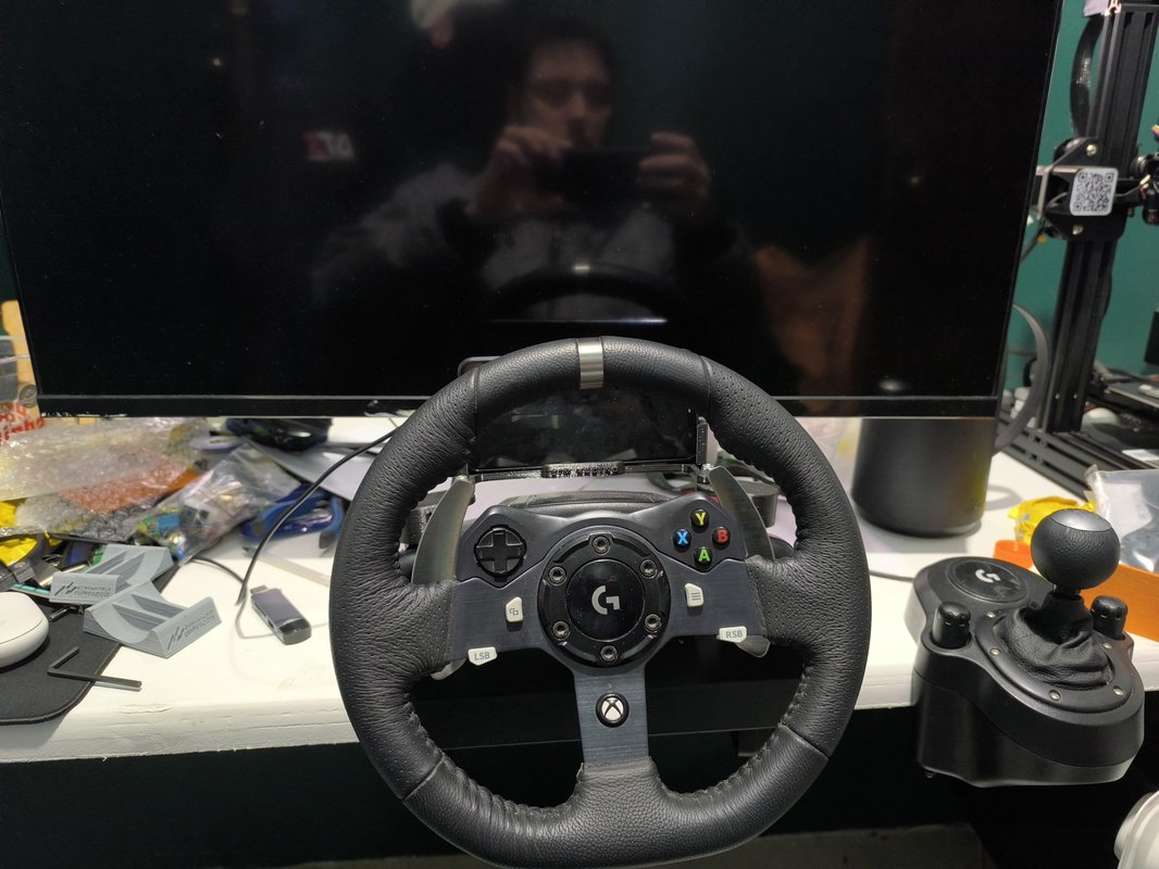 O "ANTES", COM O VOLANTE G920 ORIGINAL